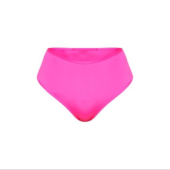Pink Bandeau Bikini Top & High Waisted Bottom - Picture 8 of 8